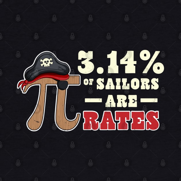 Pi Day Pirate 3.14% of Sailors are Pi Rates Math Geek by OrangeMonkeyArt